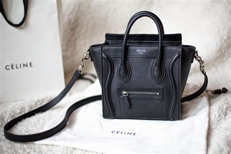 celine nano black pebbled leather|celine handbags.